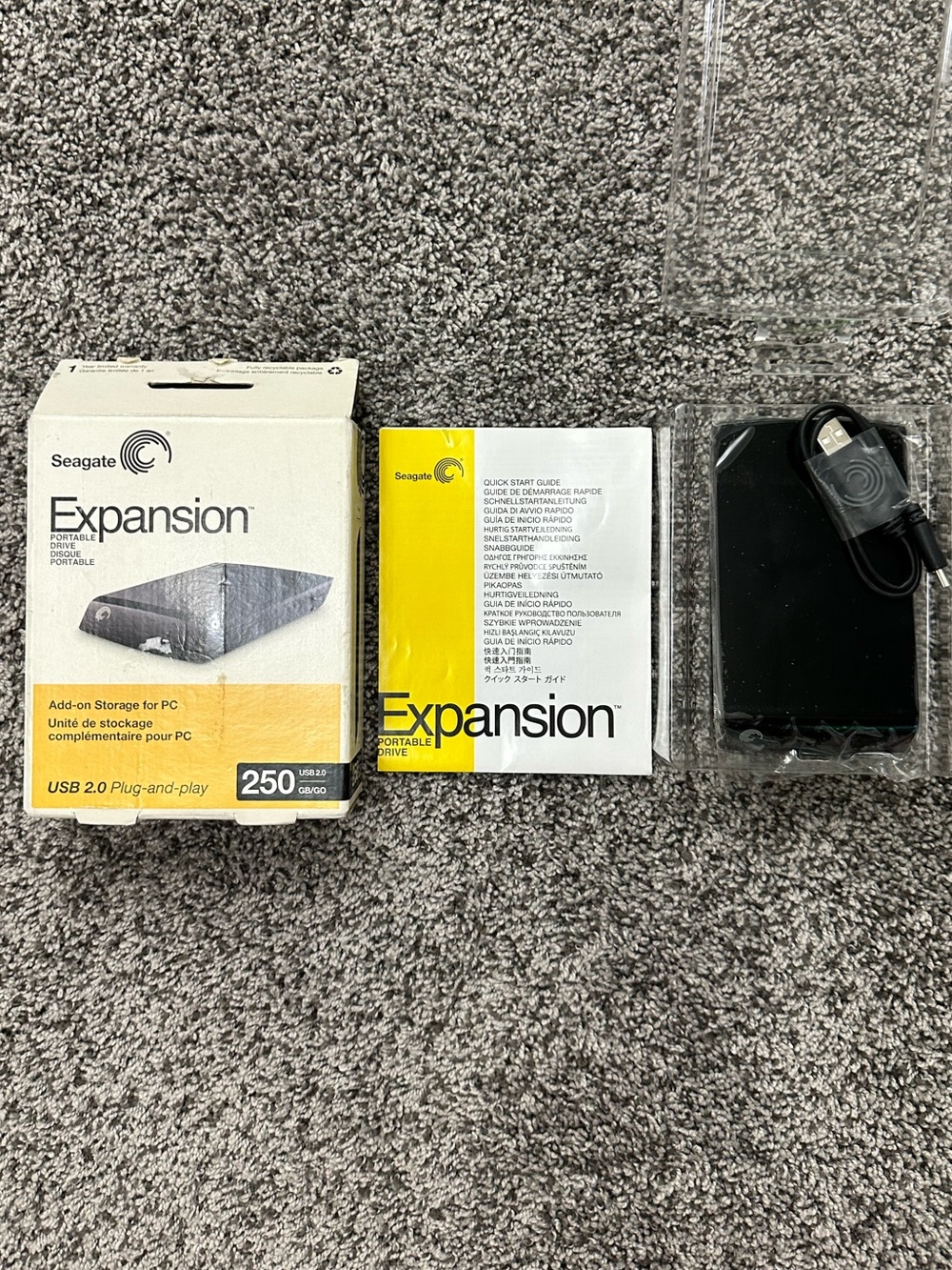Seagate Expansion Portable External Hard Drive 250GB - Black